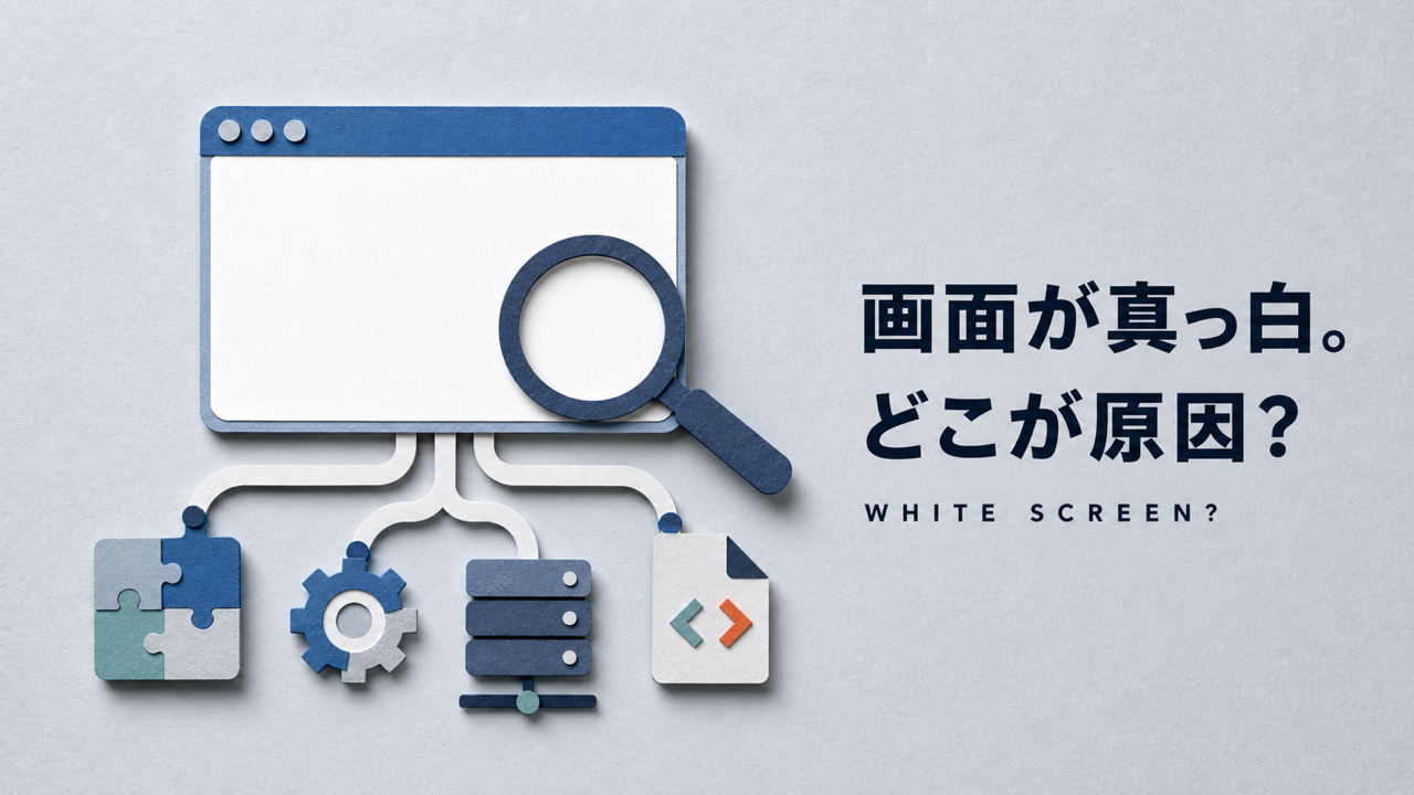 WordPressの画面が真っ白・表示されない【原因と対処】