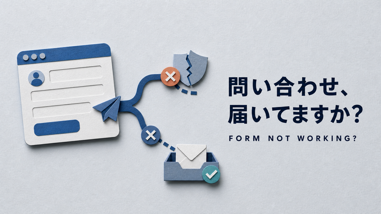 問い合わせフォームが送信できない【原因と修正】メールが届かない時も